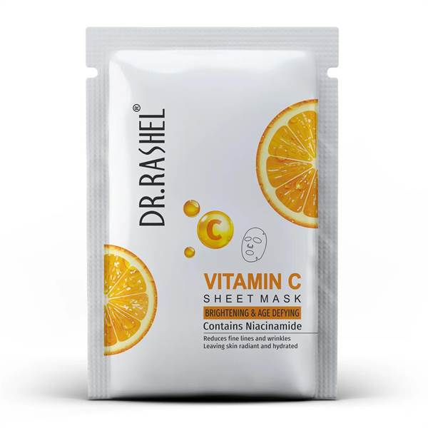 DR. RASHEL Vitamin C sheet mask With Serum Contains Niacinamide, Help In Brightening & Age Defying